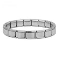 9 mm Wide Stainless Steel Bracelets Simple Trendy Style Daily Wear Silver-Color Charm Bracelet For Women On Party Unisex Style