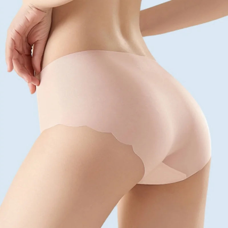 7Pcs/Set Ultra-Thin Panties Women's Sexy Lingerie Quick Drying Briefs Low Rise Underwear Summer Invisible Ice Silk Panties