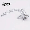 Women'S Adjustable Clothes Clips with Butterfly Decorations - Instant Sleeve Shortening, Suitable for Shirts, Dresses, Pants