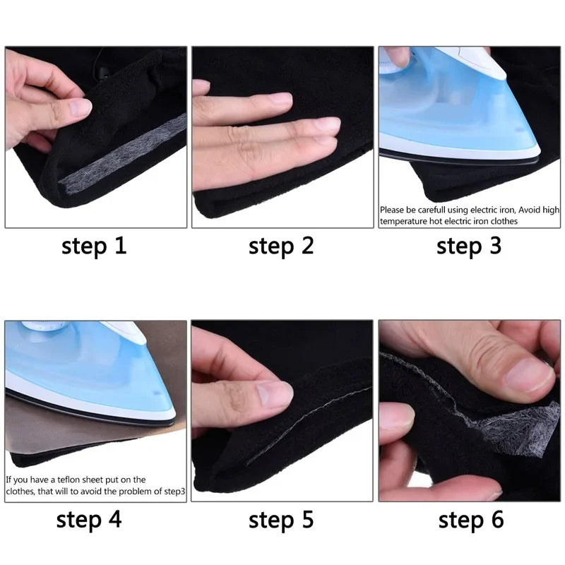 65Yard Fabric Fusing Tape Adhesive Iron on Hem Tape Double-side Interlining For Pants Curtains Clothes Pillow Case DIY Sewing