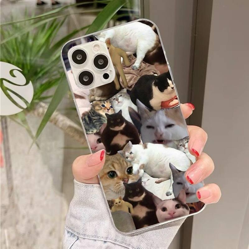 Crying Cat Memes Phone Case Mask Colorful Case For Cat Lovers For Iphone 7 And 8 In Moedern Design by Stevvex