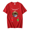 Dank Meme Hamster Staring Front Camera Hampter Calling T-shirt Fashion Short Sleeve T-shirts Oversized Streetwear Unisex
