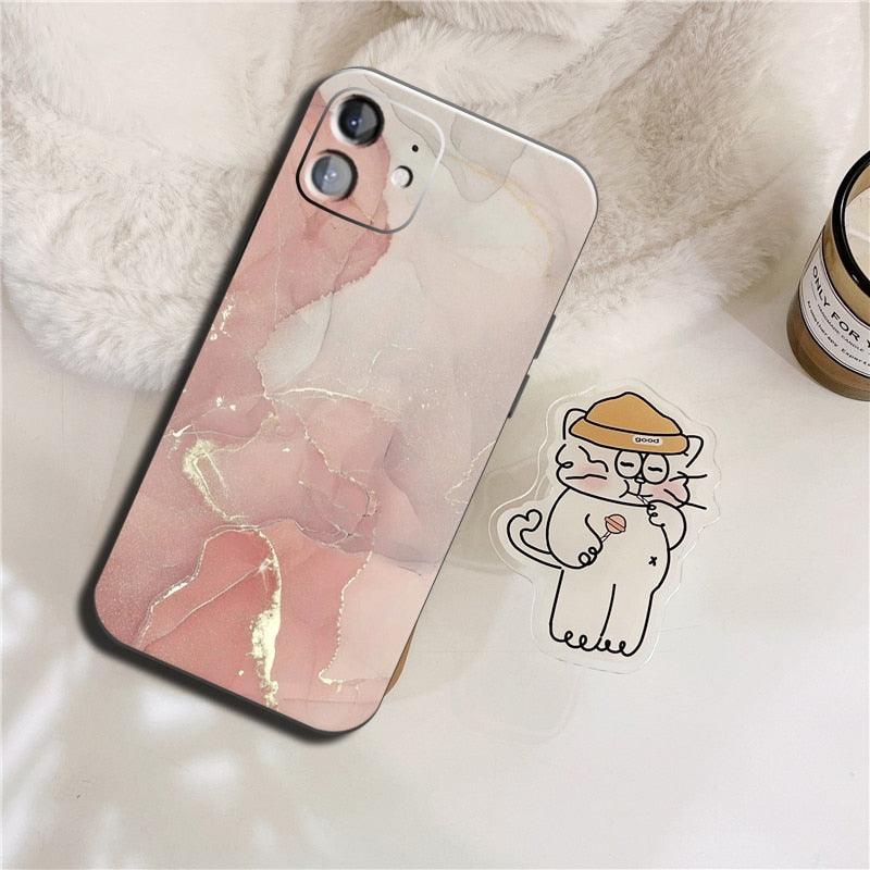 Luxury Marble Texture Phone Case For iPhone X XR XS 7 8 6S 6 5 Plus Silicone Anti Fall Back Cover Ultra Thin Soft Silicone Protective Shockproof and Scratch Resistant with Cute Design Pattern Case by Stevvex