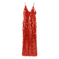 Fashion Sequined V Neck Sling Dress Women Evening Party Sleeveless Backless High Waist Maxi Dresses 2024 New Christmas Gown Robe