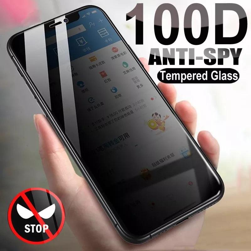 Anti-spy Protective Glass For Iphone 13 12 11 Pro Max 12mini Screen Protector For Iphone 6 14 7 8 Plus X Xr Xs Max Privacy Glass Matte Glass Black Privacy Screen Guard Screen Protector For Iphone by Stevvex