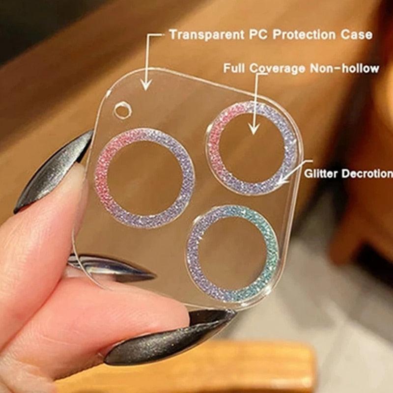 Glitter Camera Protector Film For iPhone 13 12 Mini 13 Pro Max Clear Lens Protective Glass for iphone 14 12pro 13pro Back Cover Camera Protection Scratch-Resistant Bubble-Free Military Standard Ultra Clear 9H Hardness Camera Protection iPhone by Stevvex