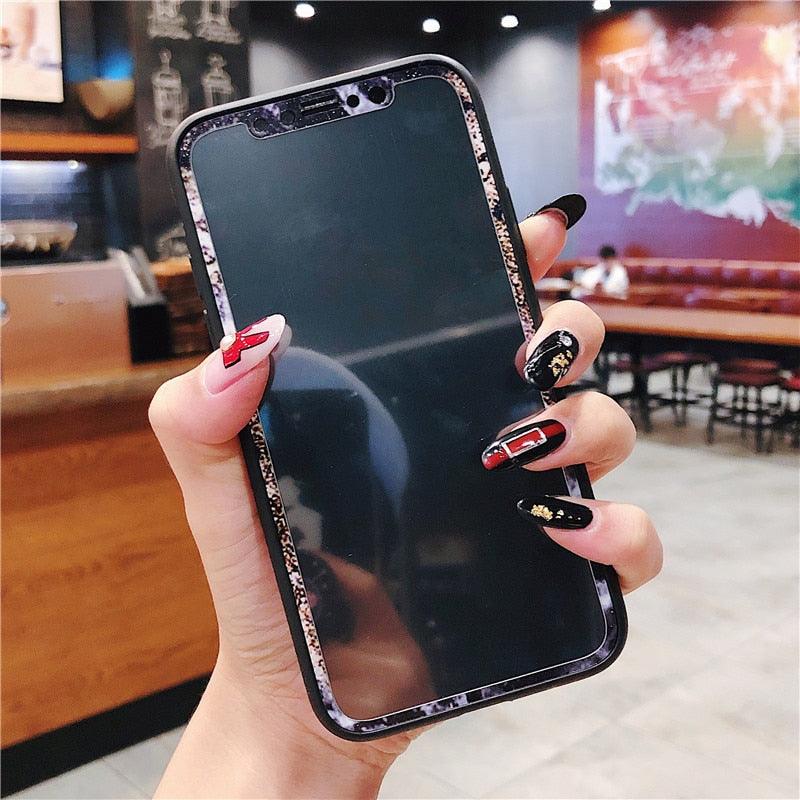Flowers Screen Protector For iPhone 11 12 13 Pro Max Soft Edge Tempered Glass For iPhone XS MAX XR 13mini Lovely Protect Film Floral Design Tempered Glass Screen Protector For iPhone by Stevvex
