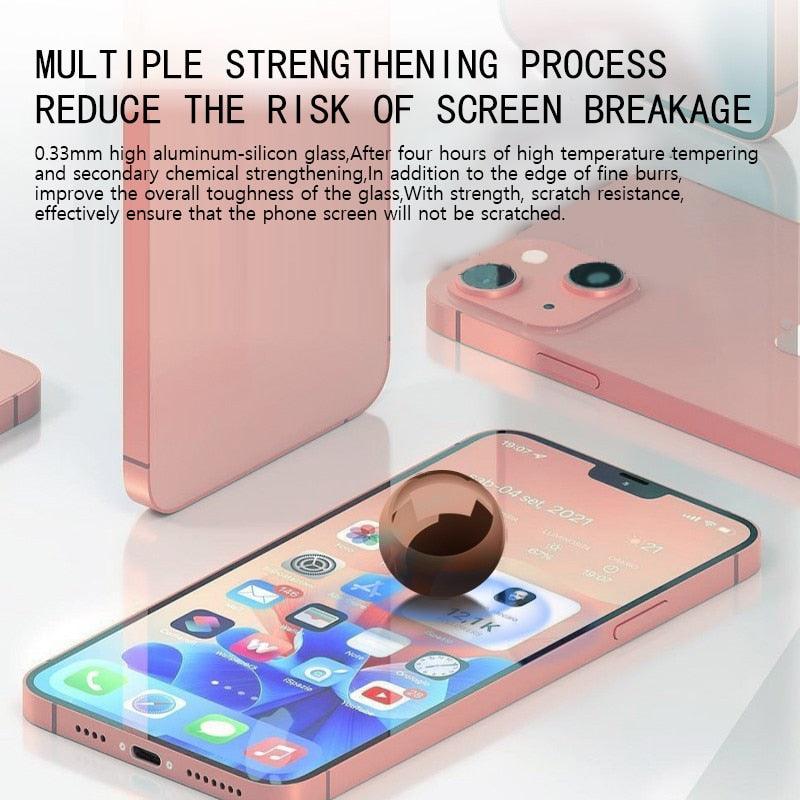 5PCS Screen Protector for iPhone 14 11 12 13 Pro XR X XS Max Tempered Glass for iPhone 12 13 Pro Max Mini 11 7 8 6 6S Plus Glass Full Coverage Tempered Glass Screen Protector by Stevvex