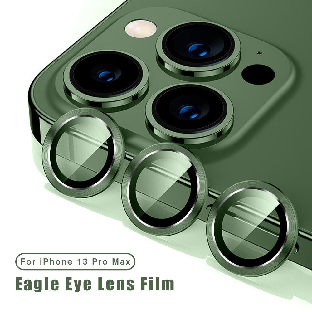 Camera Lens Ring For iPhone 13 14 12 Pro Max Mini Full Cover Metal Ring Tempered Glass On iPhone13pro Back Screen Protector Camera Tempered Glass Protective Film Aluminum Alloy Camera Lens Cover by Stevvex