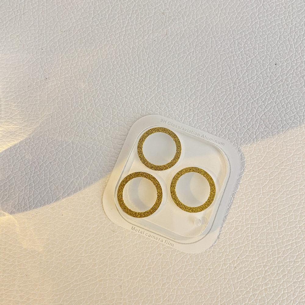 Glitter Camera Lens Protector For iPhone 14 Pro Max Tempered Glass iPhone 11 12 13 Pro Max 14 Plus 13 Mini Lens Protector Tempered Glass Camera Cover Anti Scratch Shockproof Screen Protector Individual Ring by Stevvex