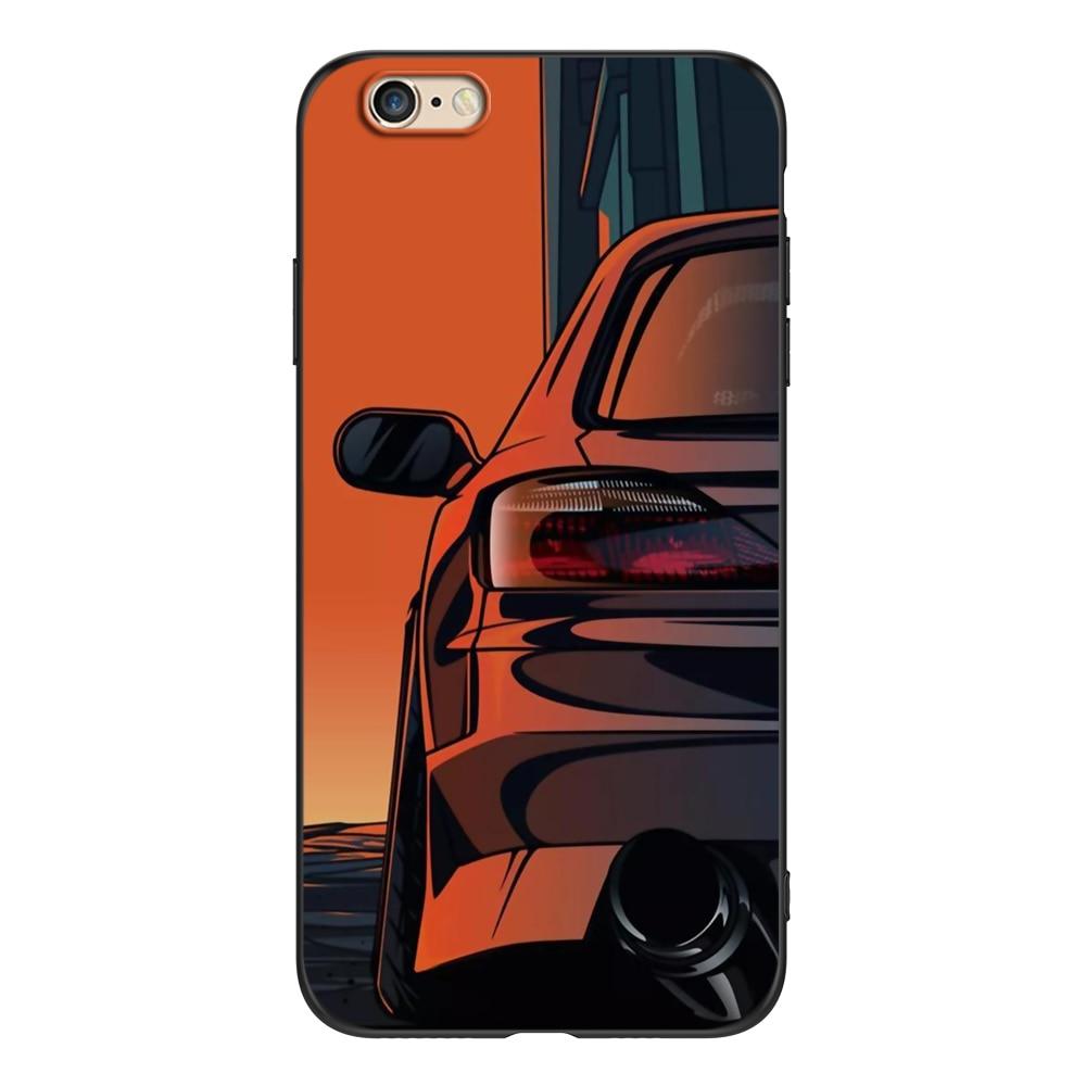 Cute Cover Soft Silicone Print Cars Print Phone Case For Iphone 5s 5 S Se 2016 4.0" Case Phone Cover On Iphone 6s 6 S Plus Funda Bumper Black Case Sport Race Car by Stevvex