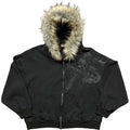 Autumn/Winter Y2k Women Aesthetic Harajuku Faux Fur Collar Hoodies Clothes Graphic Hip Hop Punk Gothic Zip Up Hoodies 2026 new