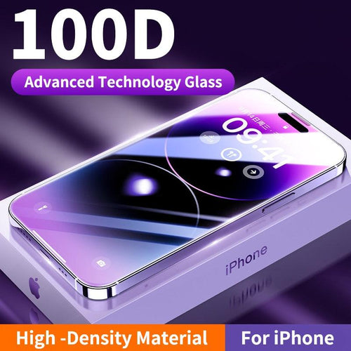 100D Full Cover Tempered Glass For iPhone 14 11 12 13 Pro Max XR X Screen Protector On iPhone 14 Pro Max Curved Protective Glass Screen Protector Tempered Glass Military Shatterproof & Longest Durable Screen Protector For iPhone by Stevvex