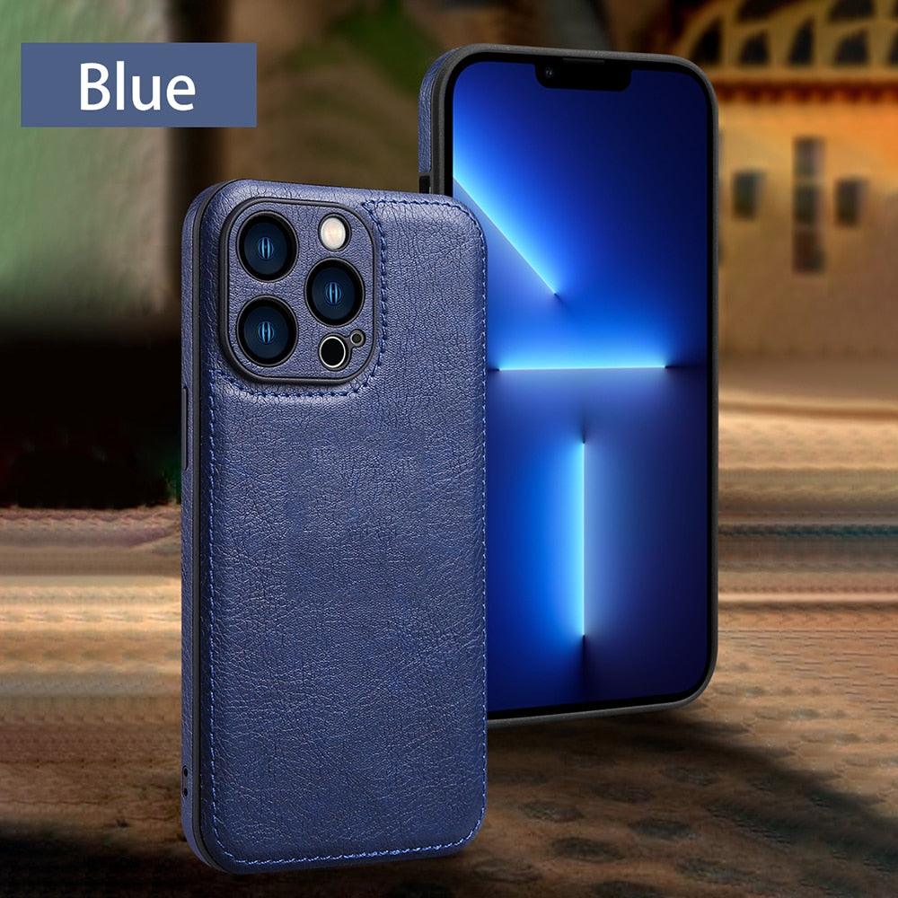 Luxury PU leather Phone Case For iPhone 14 13 Pro Max 12Pro 11Pro Max 13 12 Pro XS MAX XR X SE 7 8 plus Fashion Back Cover Leather Back Case for iPhone 14 Pro Shockproof Cover for iPhone by Stevvex