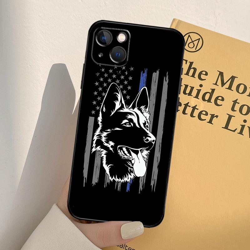 Cartoon German Shepherd Phone Case MAsk Dog Case For iPhone 13 12 Mini 11 14 Pro Max 6S 8 7 Plus SE 2022 2020 X XS Max XR Back Cover Poodle Dog Phone Case Compatible with iphone by Stevvex