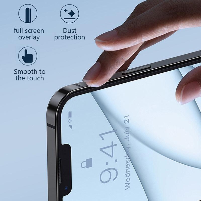 4PCS Tempered Glass for iPhone 13 12 11 Pro Max Mini Screen Protector for iPhone 14 Pro Max 7 8 6 6S Plus SE 2020 X XR Xs Glass Easy Installation Frame Case Friendly Premium Tempered Glass for iPhone by Stevvex