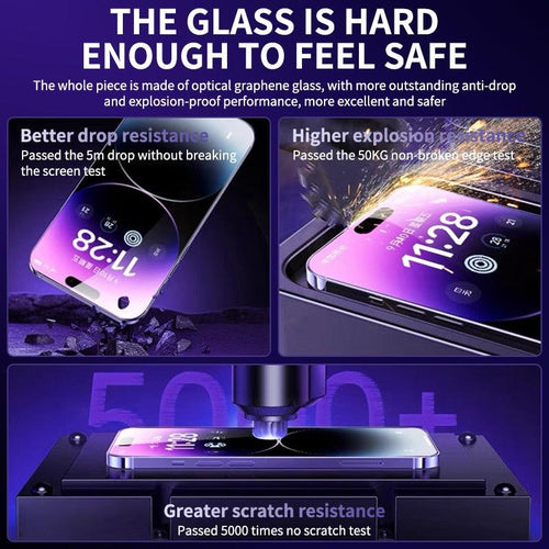 100D Full Cover Tempered Glass For iPhone 14 11 12 13 Pro Max XR X Screen Protector On iPhone 14 Pro Max Curved Protective Glass Screen Protector Tempered Glass Military Shatterproof & Longest Durable Screen Protector For iPhone by Stevvex