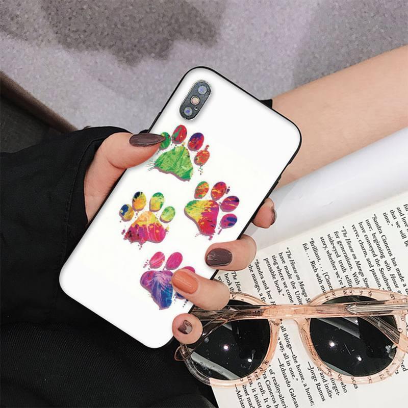 Dog Paw Phone Case For Iphone 11 12 13 Mini Pro Max 8 7 6 6s Plus X 5 S Se 2020 Xr Xs 10 Case Paw Print Heart Pet Lovers by Stevvex