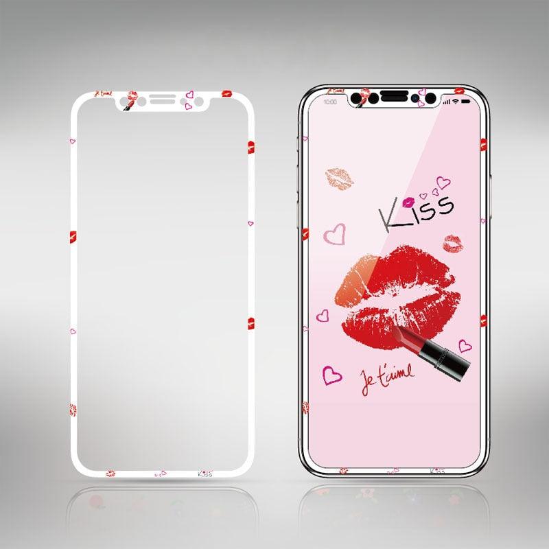 Flowers Screen Protector For iPhone 11 12 13 Pro Max Soft Edge Tempered Glass For iPhone XS MAX XR 13mini Lovely Protect Film Floral Design Tempered Glass Screen Protector For iPhone by Stevvex