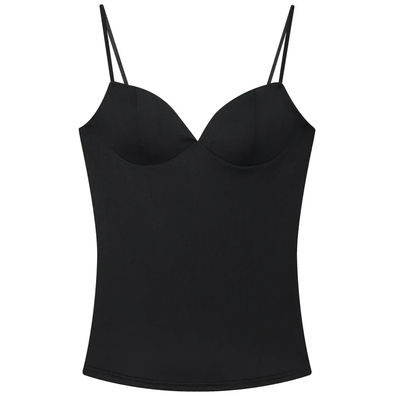 HXAO Burgundy Slip Top Women Summer Sexy Corset Tanks & Camis Fashion Sleeveless Backless Bra Top Chic Elegant Bustier Camisole