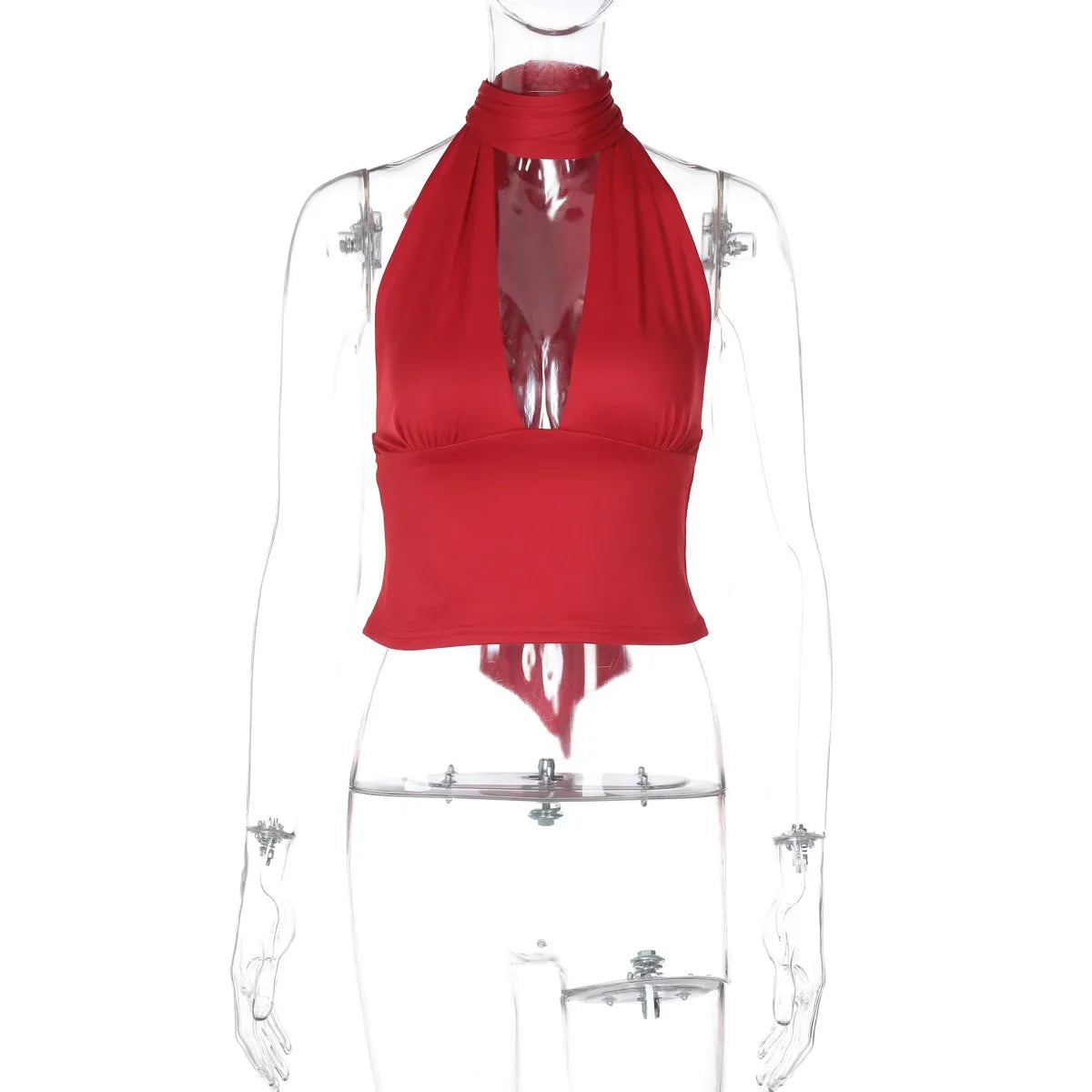 Summer new sexy neck strap low-cut back hollow camisole top