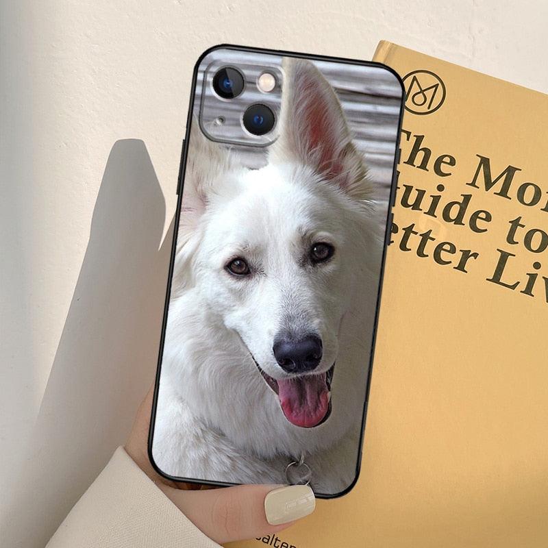 Cartoon German Shepherd Phone Case MAsk Dog Case For iPhone 13 12 Mini 11 14 Pro Max 6S 8 7 Plus SE 2022 2020 X XS Max XR Back Cover Poodle Dog Phone Case Compatible with iphone by Stevvex