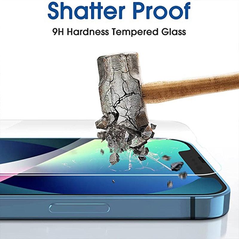 5PCS Screen Tempered Glass For iPhone 14 13 12 11 Pro Max 12 13 Mini Screen Protective For iPhone X XR XS Max 8 7 6 Plus SE 2020 Full Glue Screen Protector Tempered Glass Scratch Resistant iPhone Glass by Stevvex