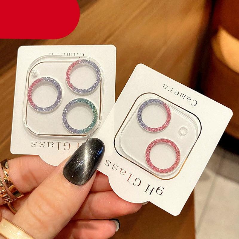 Glitter Full Cover Camera Lens Protector on For iPhone 12 13 11 Pro Max Mini 9H Tempered Glass Cover iPhone11 Camera Sticker Cap Lens Ring Cover by Stevvex