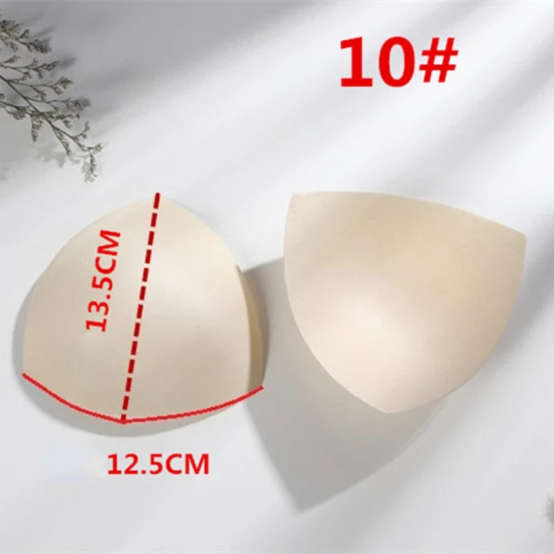2pcs 1pair Women Intimates Accessories Sponge Swimsuit Breast Push Up Bra Padding Chest Enhancers Bra Foam Insert Chest Cup