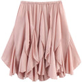 Mid-Length Women's Skirt 2025 Summer New Sle Decorative Layered Design Mid-Waist A-Line Skirt Faionable Ladies Skirt