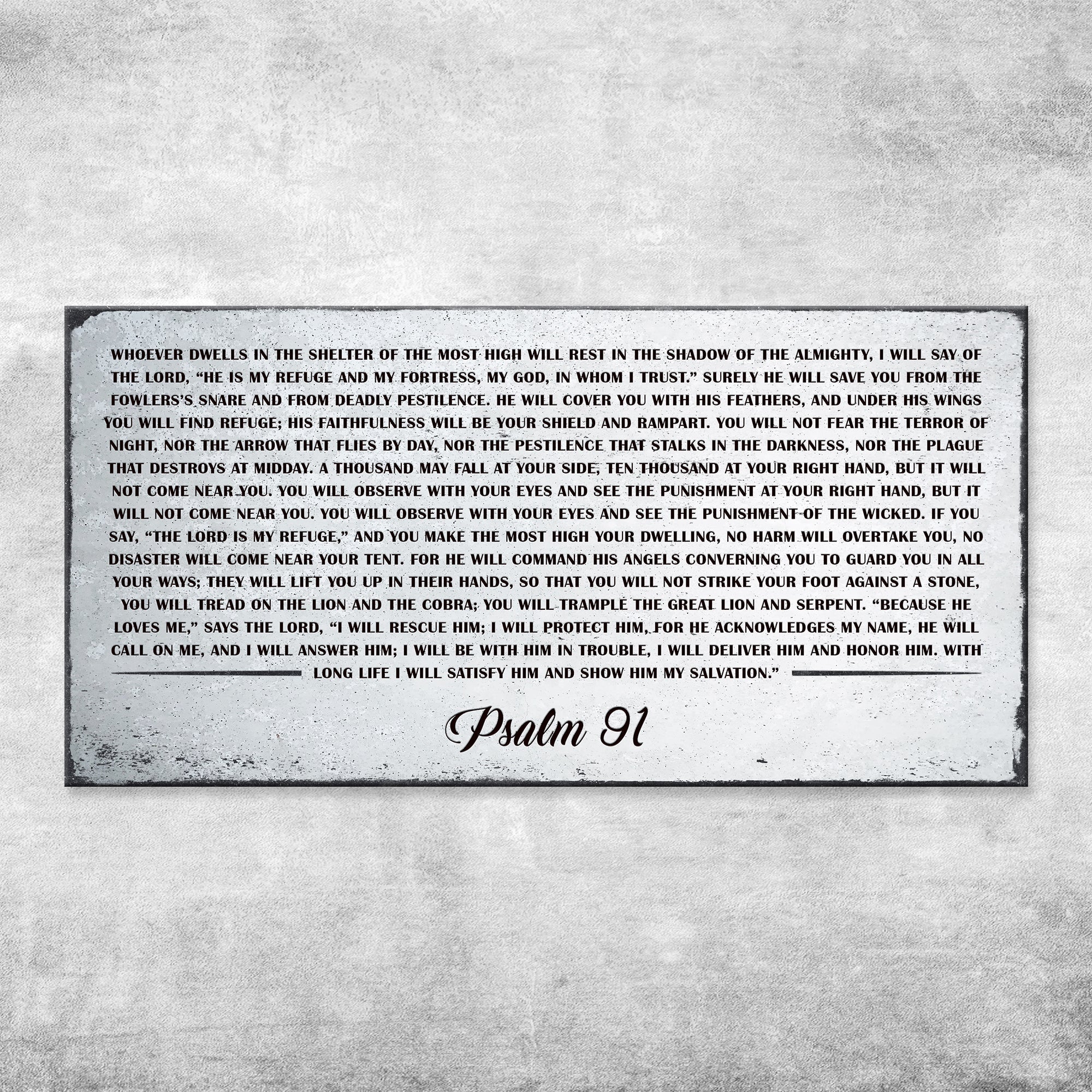 Psalm 91: 'Whoever Dwells in the Shelter of the Most High' Sign - Inspirational Christian Wall Art , Religious Decor