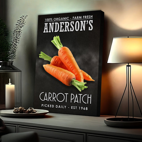 100% Organic Carrot Patch Sign by Tailored Canvases
