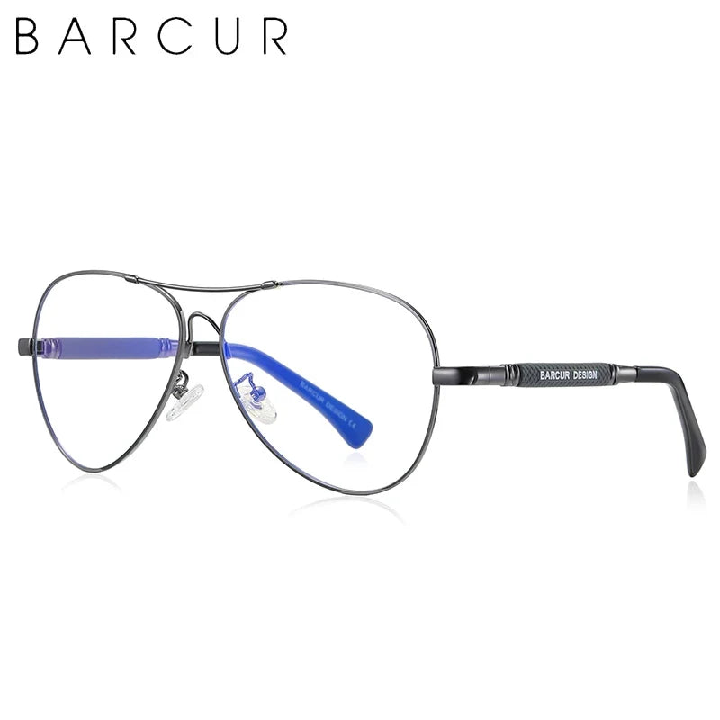 BARCUR Polarized Pilot Sunglasses for Men – Stylish Anti Blue Light UV400 Protection Gradient Mirror Lens Stainless Steel Trendy Frame – Fashion Aviator Sun Glasses for Men Ideal for Driving Travel Summer & Outdoor Activities