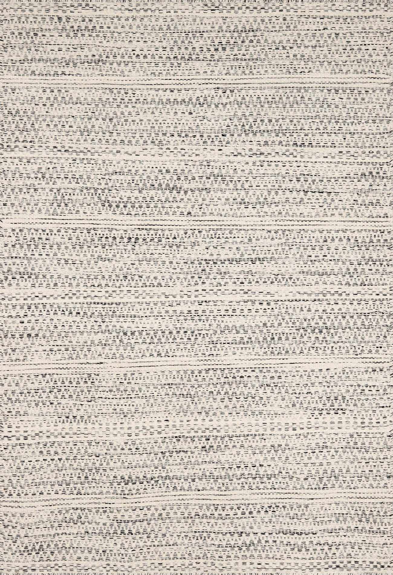 Williford Wool Area Rug with Cream and Black Colors