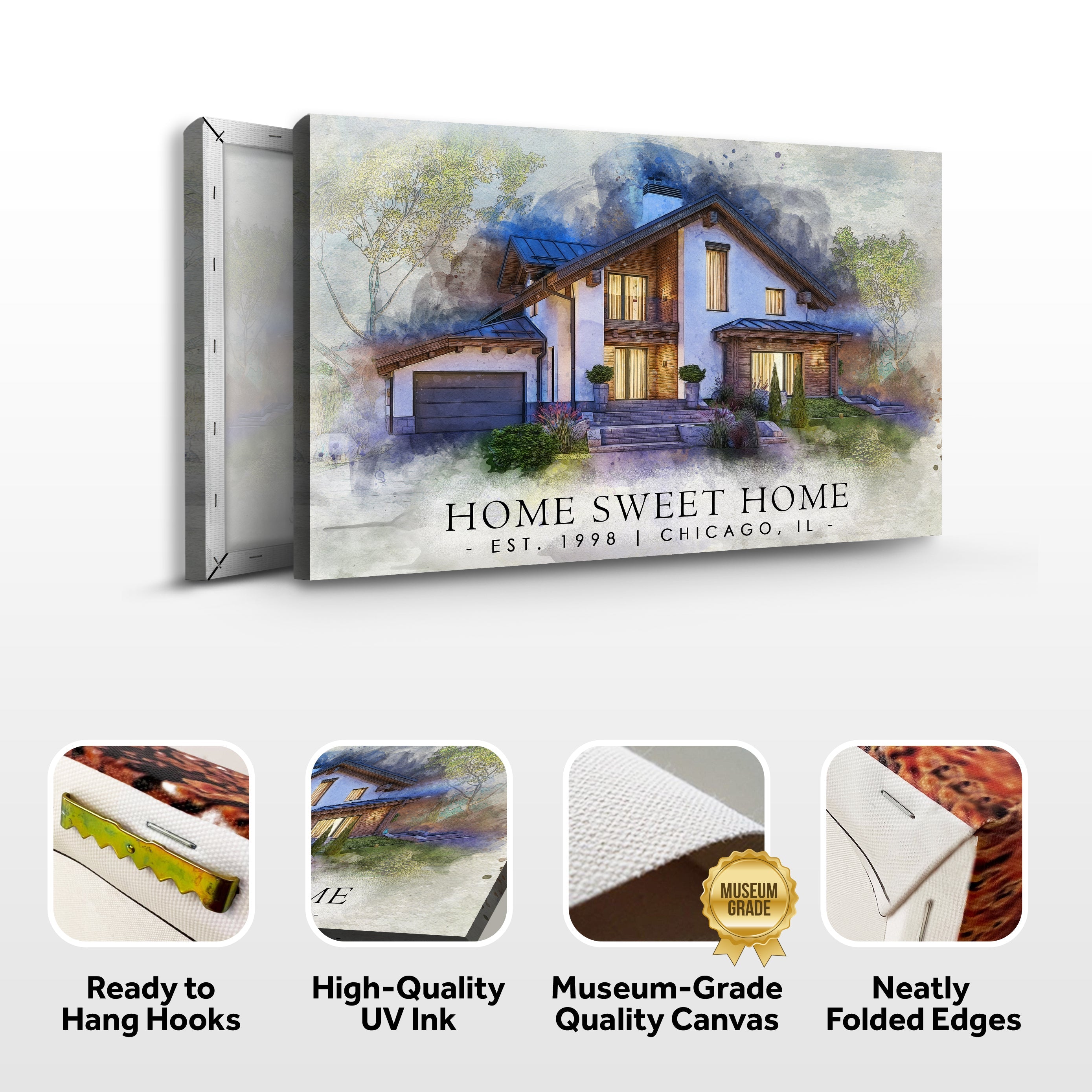 Home Sweet Home Watercolor Sign II