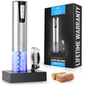 Zulay Kitchen Electric Wine Opener With Charging Base - 2-In-1 Automatic Wine Bottle Opener & Foil Cutter - Rechargeable Wine Opener Electric For Smooth & Fast Uncorking - Lifestyle Haven