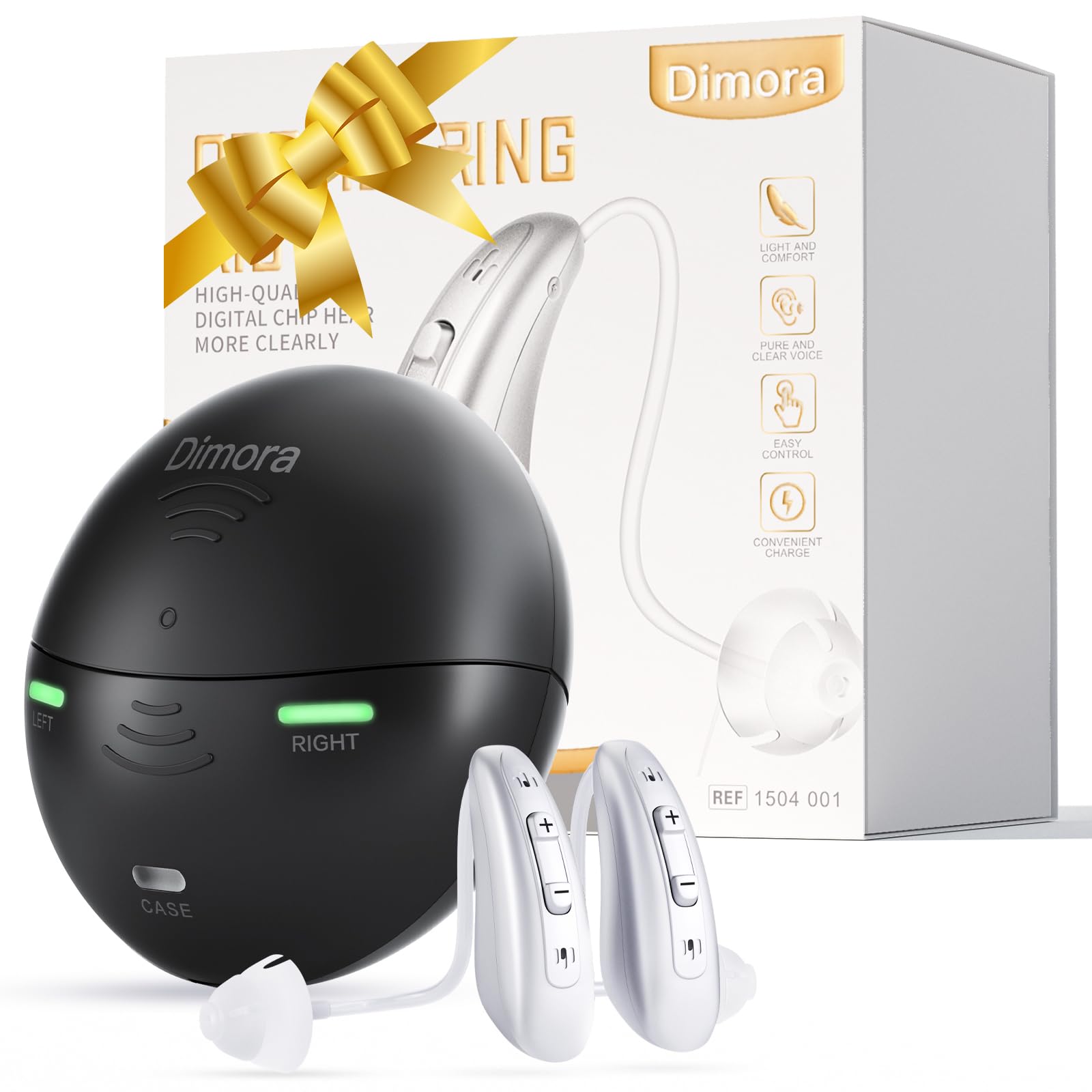 Rechargeable Hearing Aids for Seniors Adults-Dimora BTE Earing Aid (Not Amplifiers) with 16-Channel Sound Processing for Superior Sound Quality Noise Canceling Digital Hearing Assist Easy to UseOver-the-Counter(FSA or HSA eligible) - Lifestyle Haven