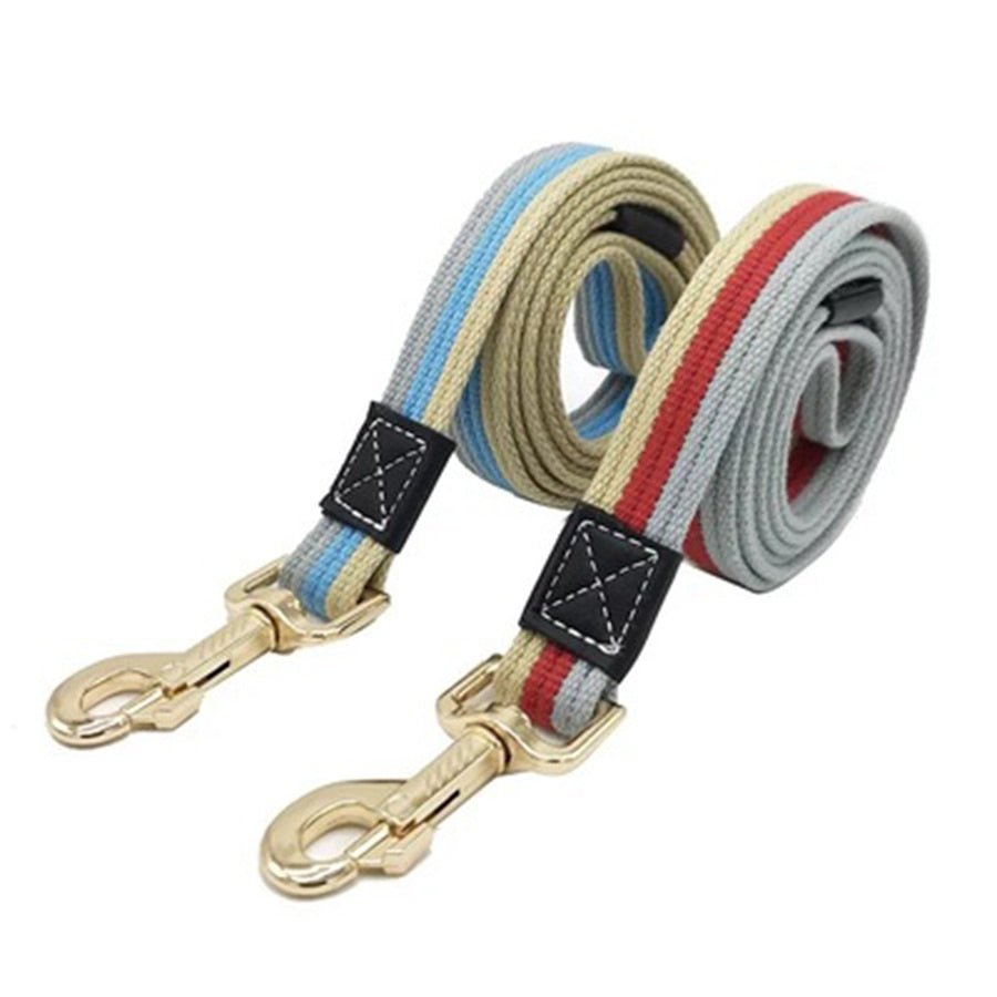 Striped Dog Leash with Safety Rope and Traction Line - Lifestyle Haven