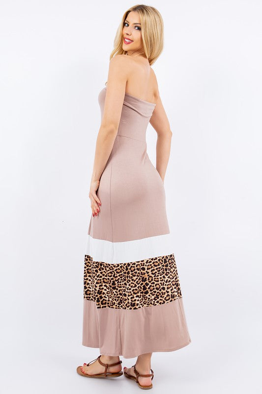 Modern Full Size Leopard Print Dress Maxi Dress Plus Size Trendy Long Dress Elegant Design by Stevvex