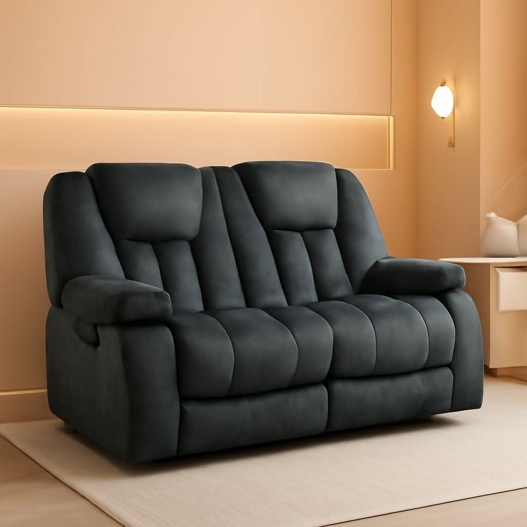 Extra Wide Loveseat Recliner Sofa with Cup Holders