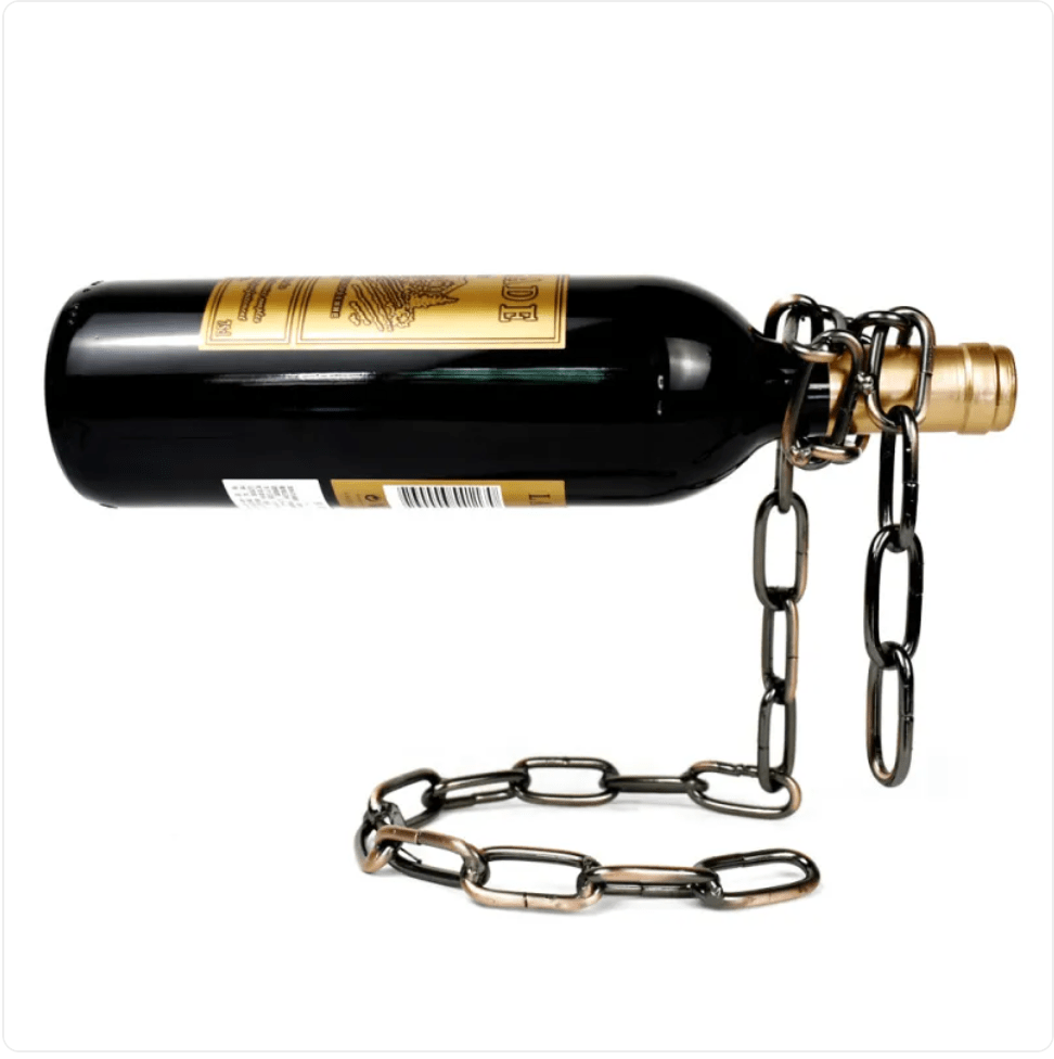 Suspension Chain Wine Rack Metal Holder - Lifestyle Haven