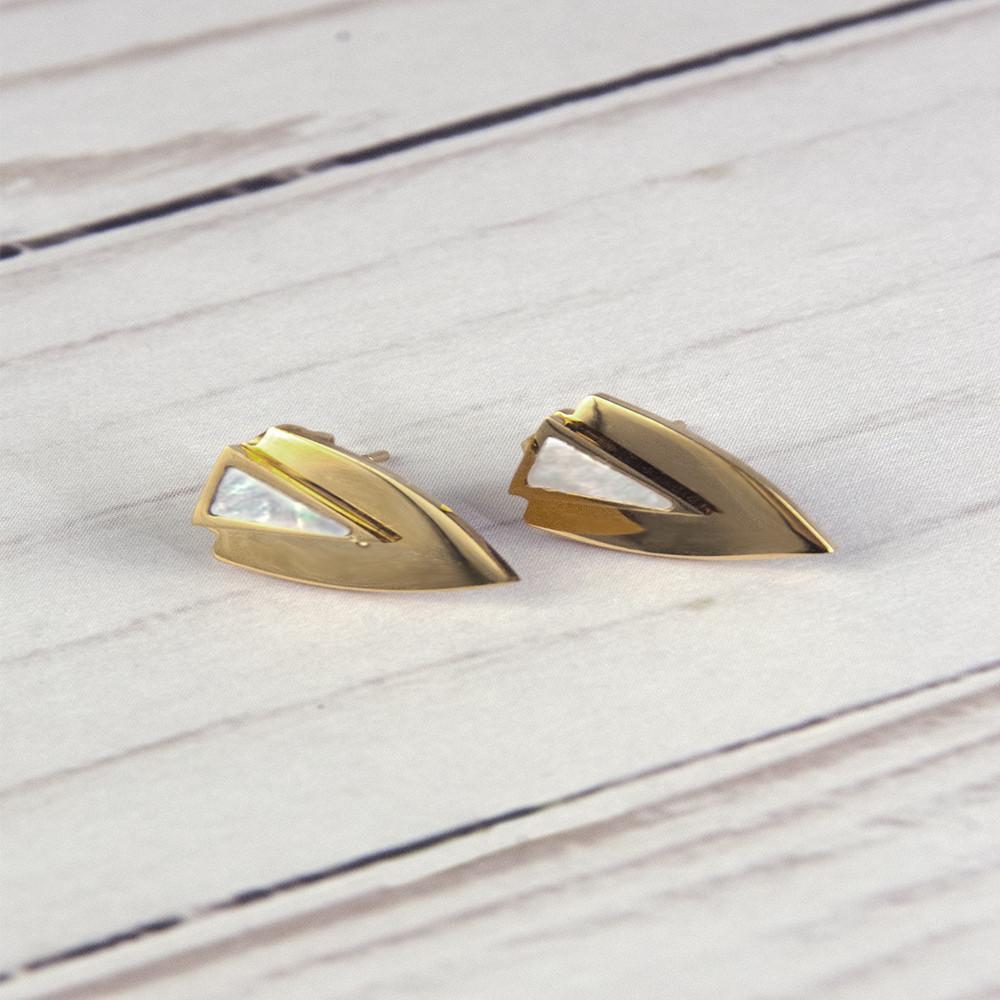 Chevron Earrings- Gold by Lifestyle Haven