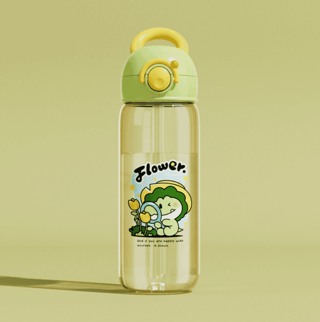 Children's Whale Cartoon Diving Fountain Water Bottle - Tritan Leakproof Sippy Cup (Various Sizes & Colors) - Lifestyle Haven