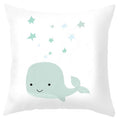 Baby Cushion Whale Print Kids Decoration Cute Rabbit Bear Eyelashes Love Decorative Bunny Pillow Case Cute Animal Little White Rabbits Pillows For Home  45x45CM