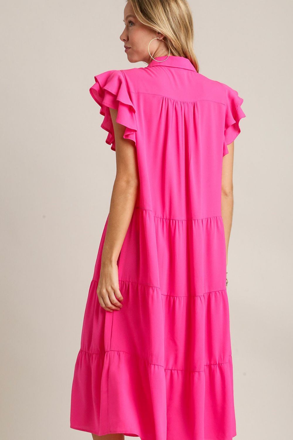 Charming Pink Full Size Ruffle Cap Sleeve Dress Plus Size Elegant & Stylish Girls Dress by Stevvex