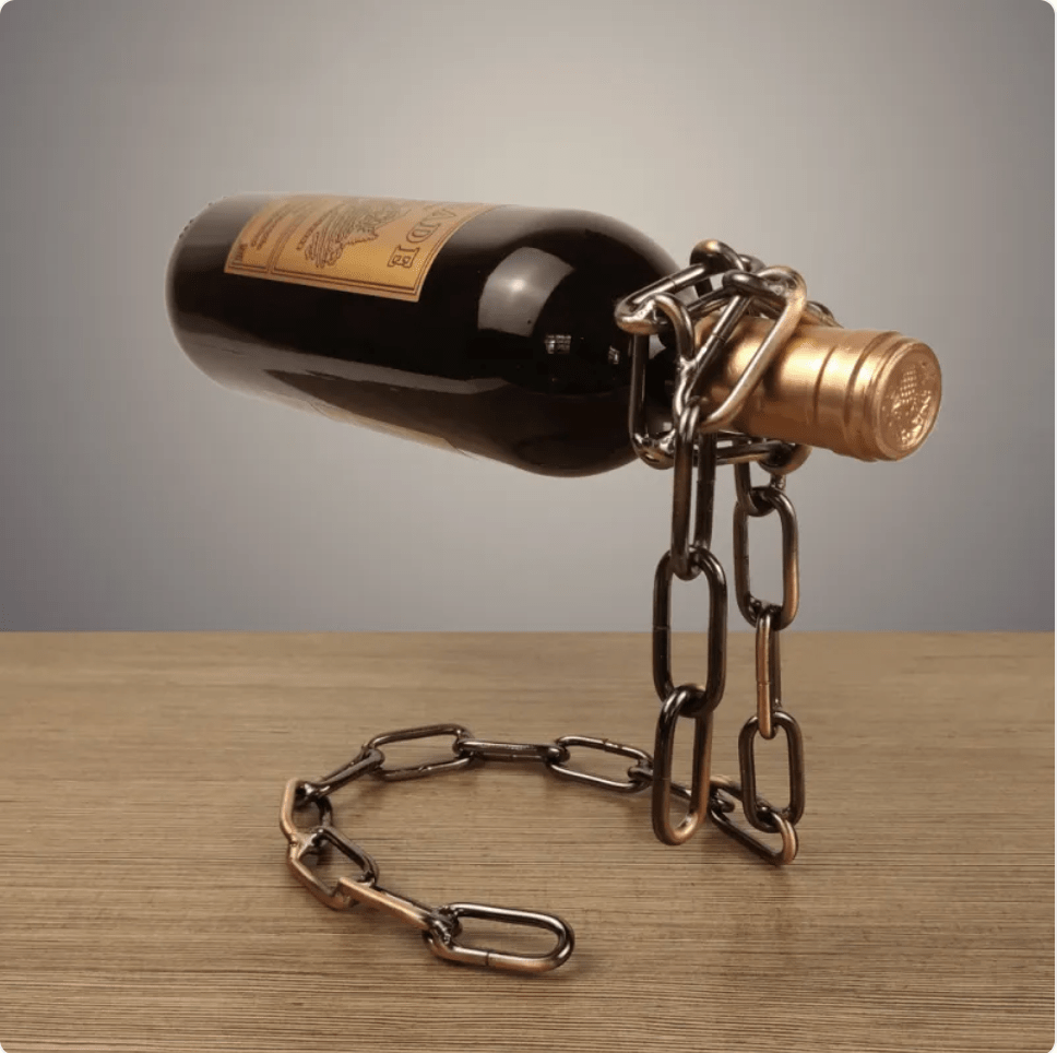 Suspension Chain Wine Rack Metal Holder - Lifestyle Haven