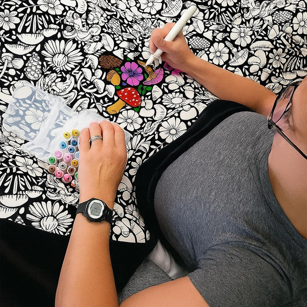 DIY Coloring Blanket With Markers - Lifestyle Haven