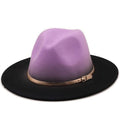 Two Colors Spray Painted Wool Jazz Hat  Fedora Unisex Color Autumn Winter Retro Hat Two Tone Dress Hat 56-58CM