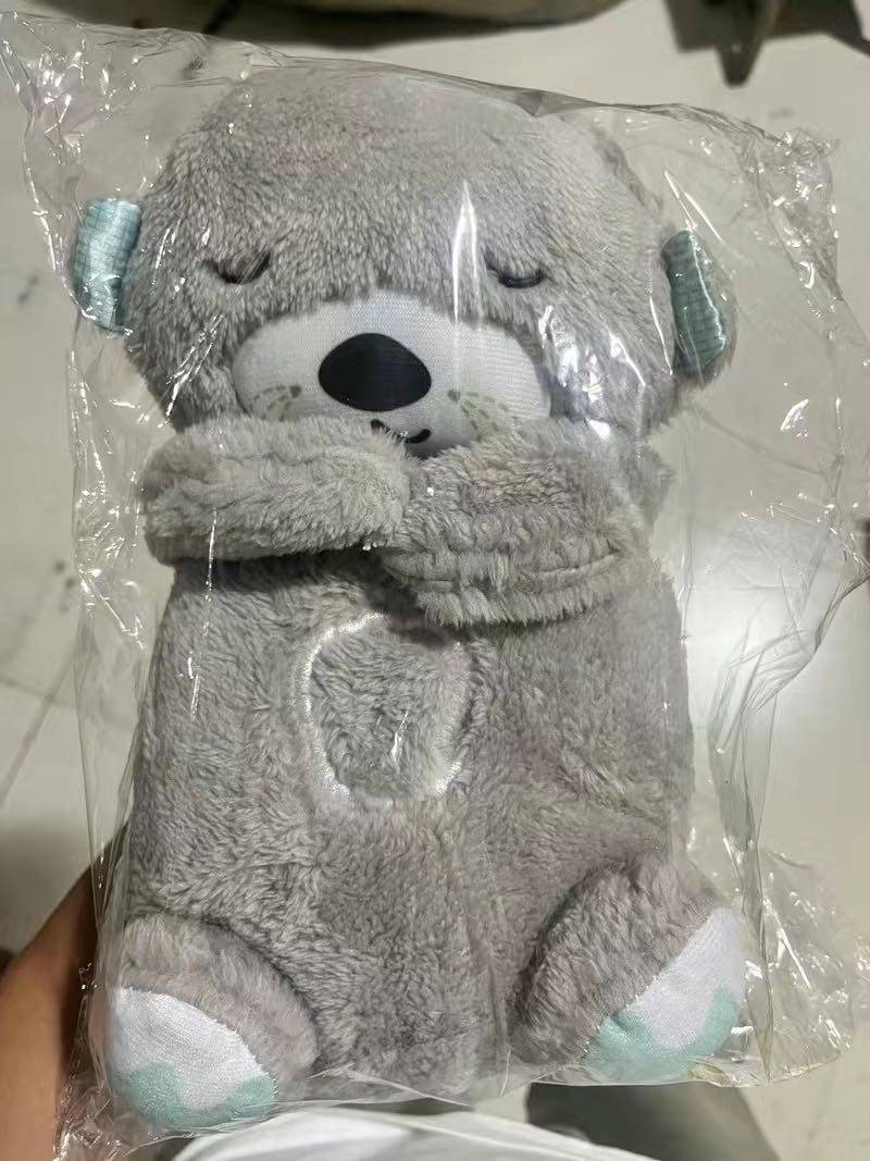 Sound Machine Soothe 'n Snuggle Otter Portable Plush Baby Toy with Sensory Details Music Lights & Rhythmic Breathing Motion - Lifestyle Haven