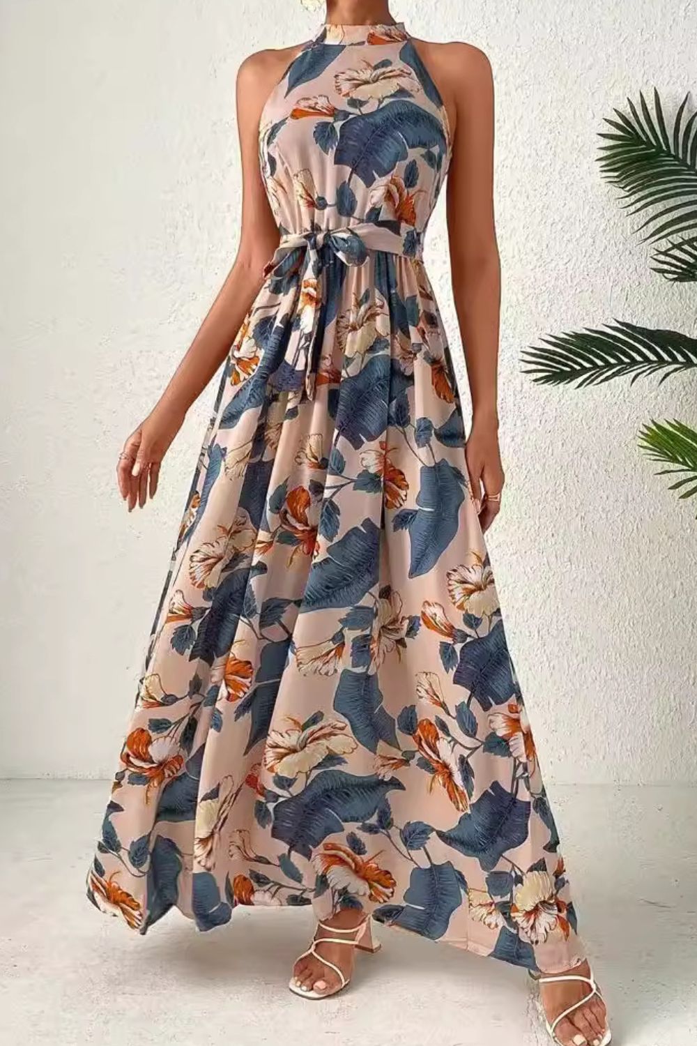 Elegant Floral Sleeveless Dress Lightweight & Feminine Summer Essential Beautiful Print Dress by Stevvex